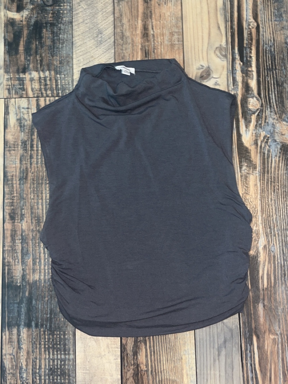 Garage Sleeveless Mock Neck Tank Top - Grey